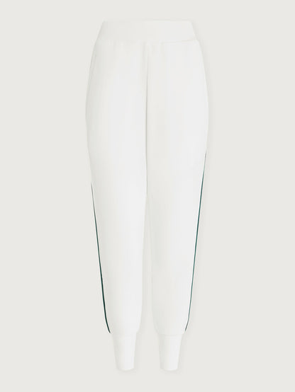 The Slim Stripe Cuff Pant 26 White/ Navy/ Forest - Varley