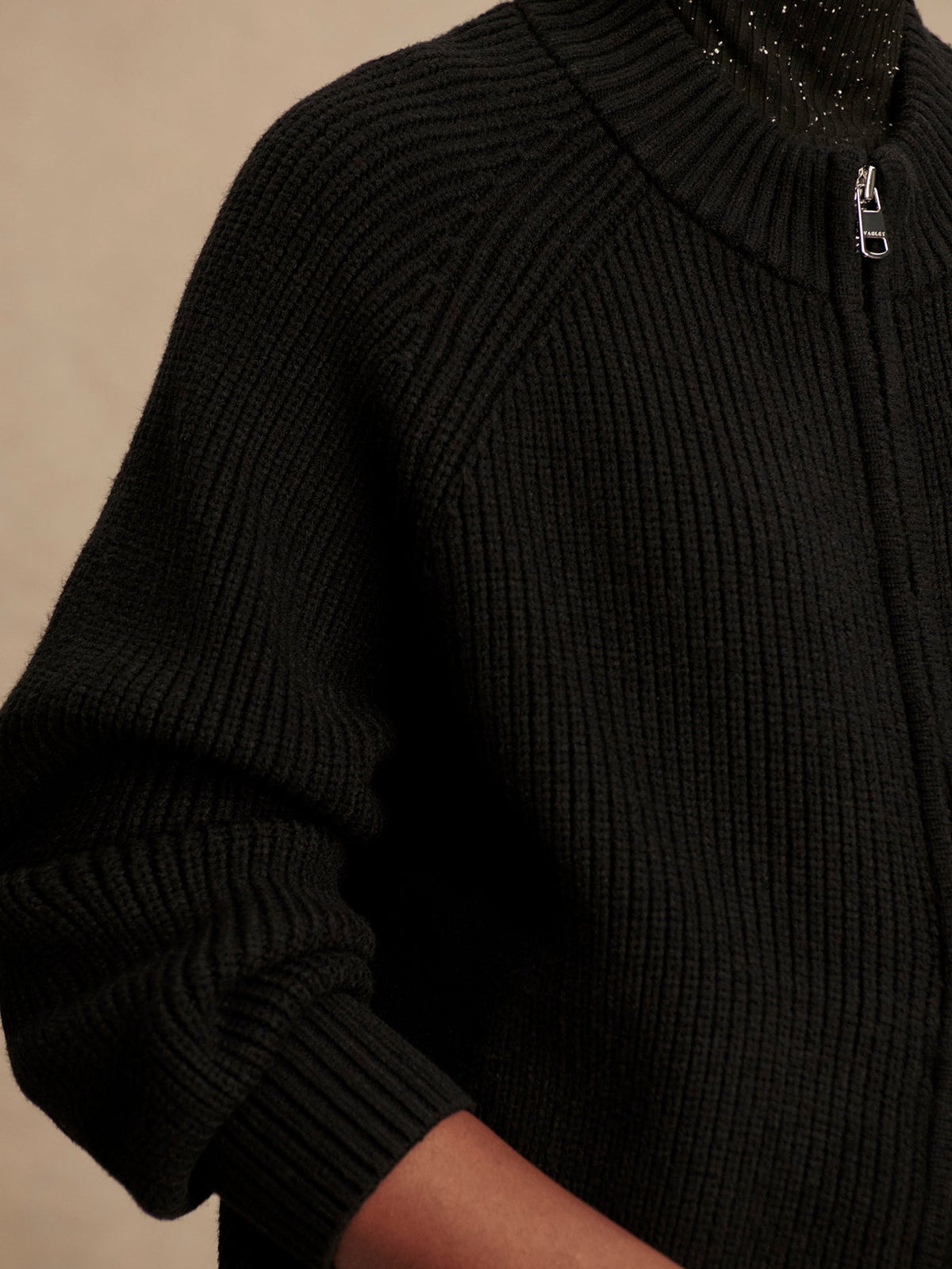 Milo Zip Through Knit Jacket Black - Varley