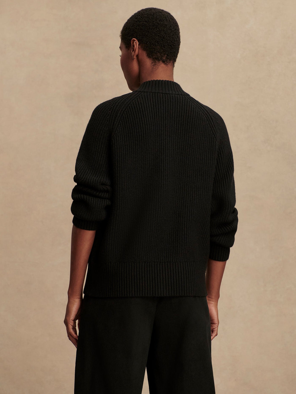 Milo Zip Through Knit Jacket Black - Varley