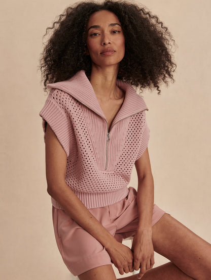 Mila Half-Zip Knit | VARLEY US Pale Mauve - Varley