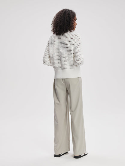 Bettina Textured Knit Cardigan Snow White - Varley