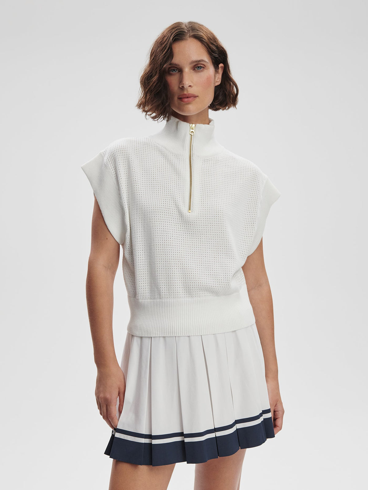 Fulton Cropped Knit White - Varley