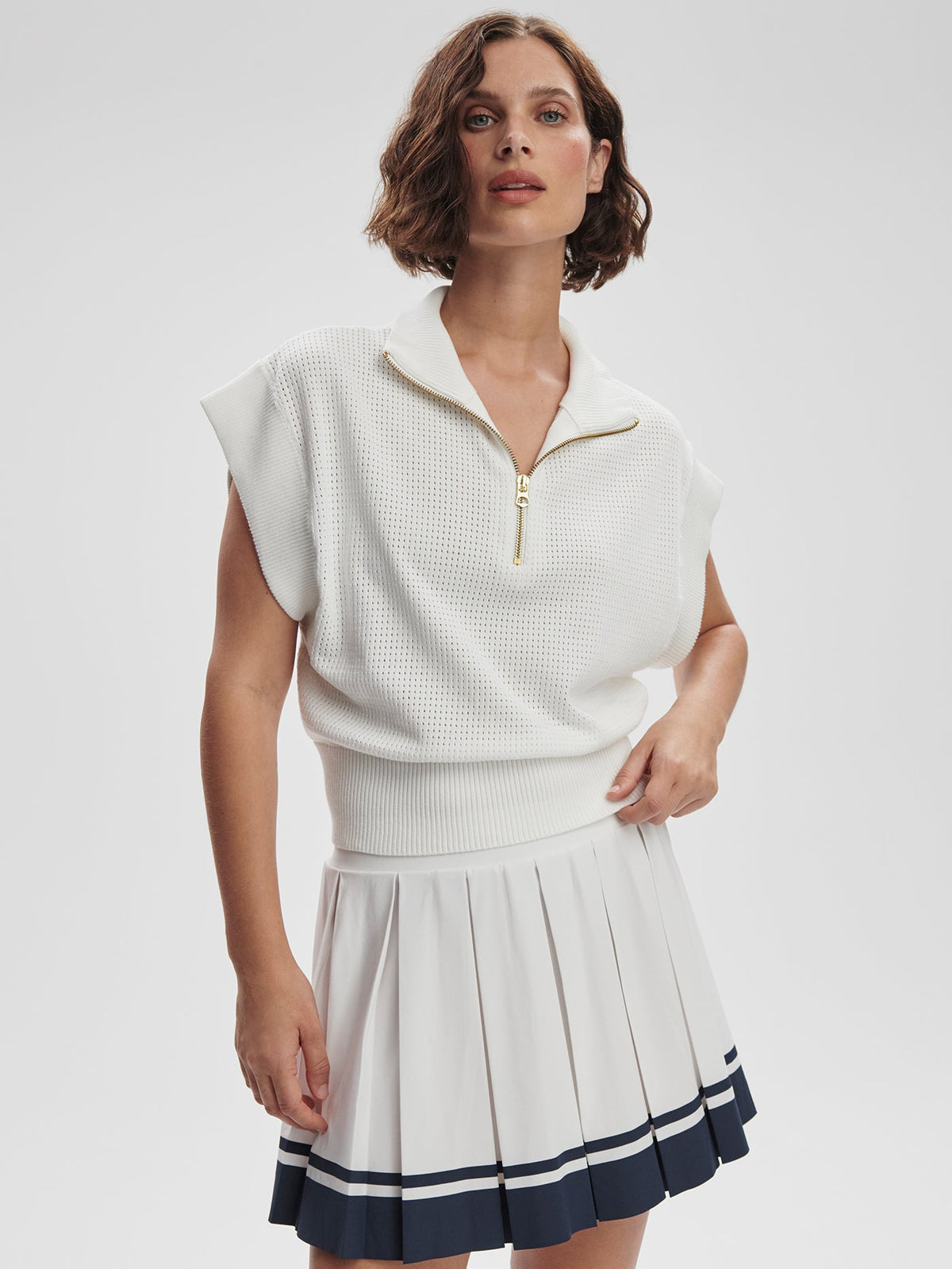 Fulton Cropped Knit White - Varley