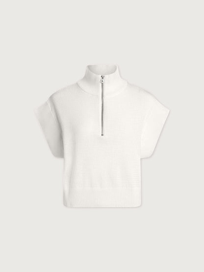 Fulton Cropped Knit White - Varley
