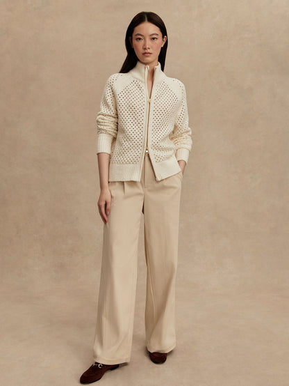 Mandy Boucle Knit Jacket Coconut Milk - Varley