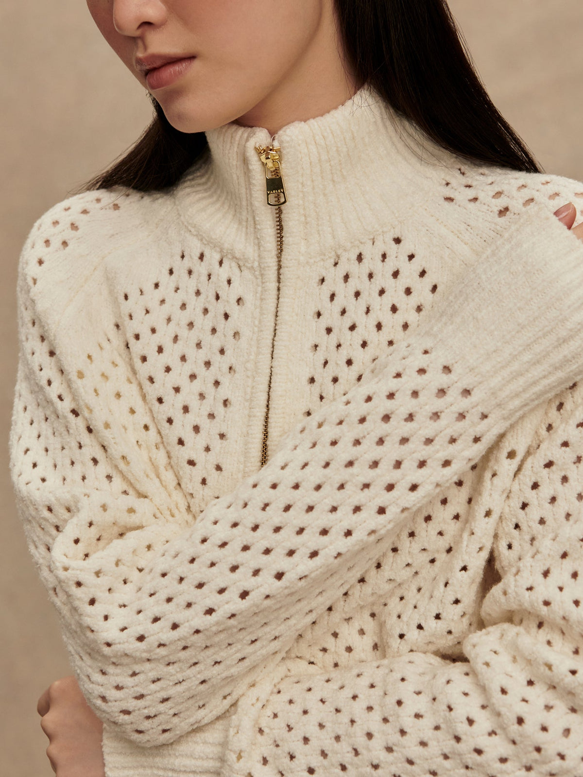 Mandy Boucle Knit Jacket Coconut Milk - Varley