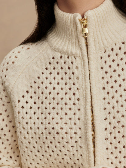 Mandy Boucle Knit Jacket Coconut Milk - Varley