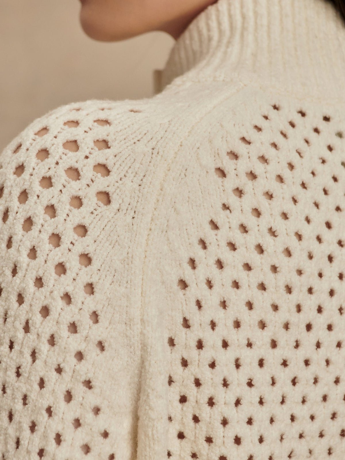 Mandy Boucle Knit Jacket Coconut Milk - Varley