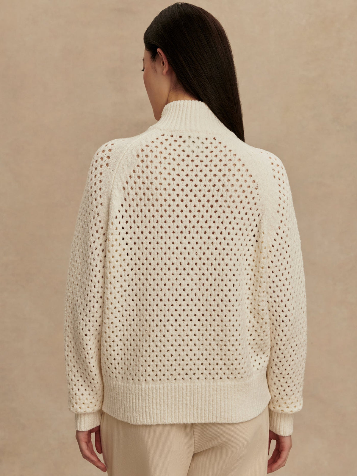 Mandy Boucle Knit Jacket Coconut Milk - Varley