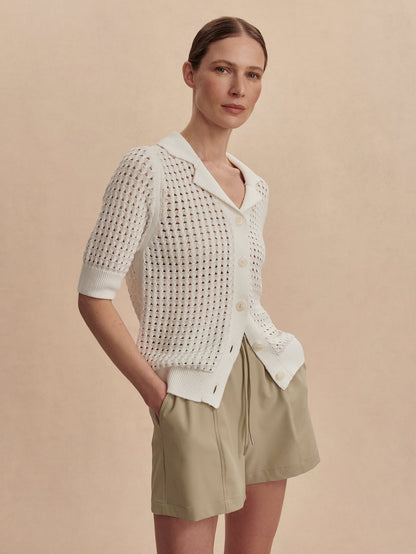 Ellie Knit Shirt White - Varley