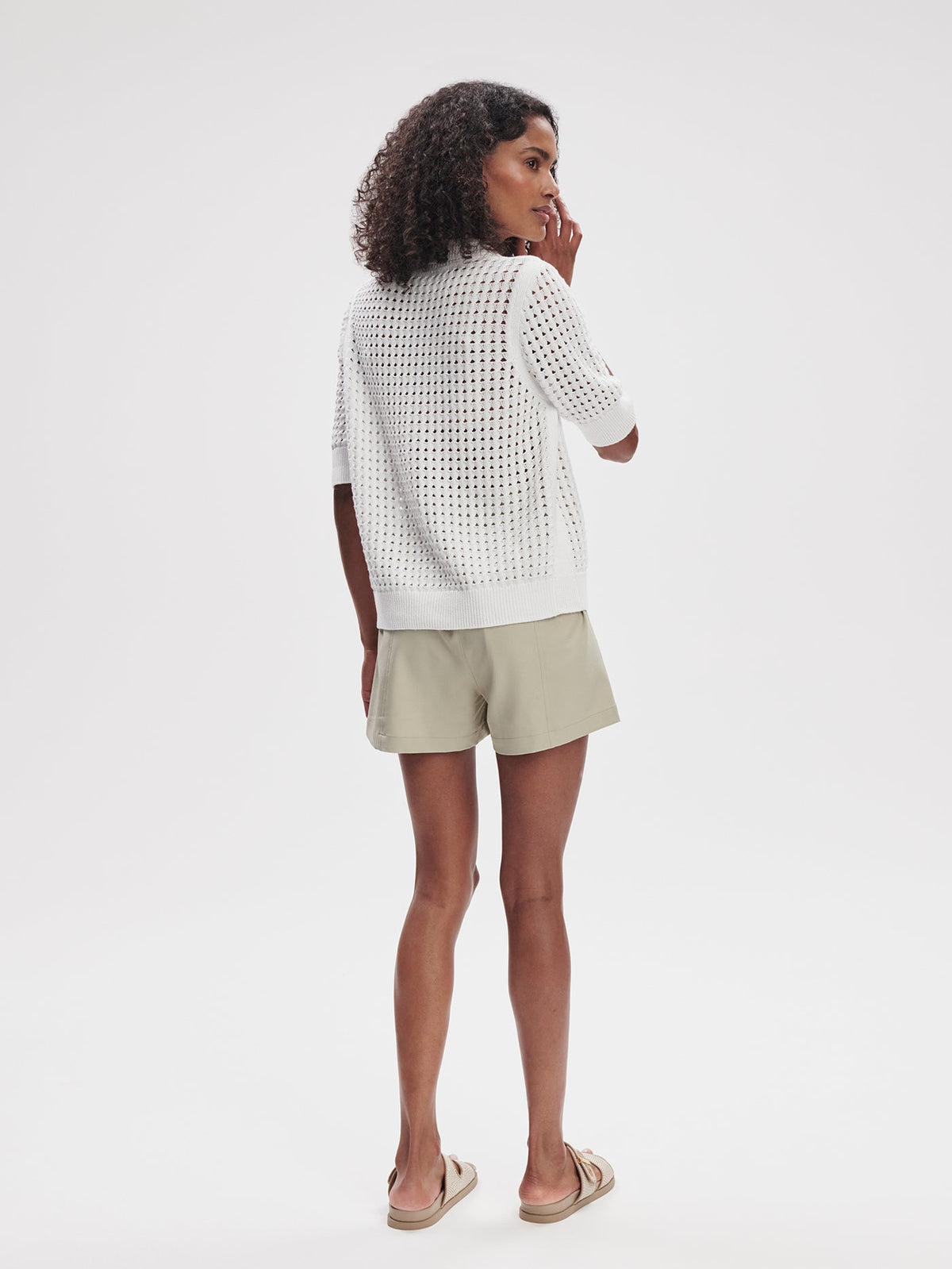 Ellie Knit Shirt White - Varley