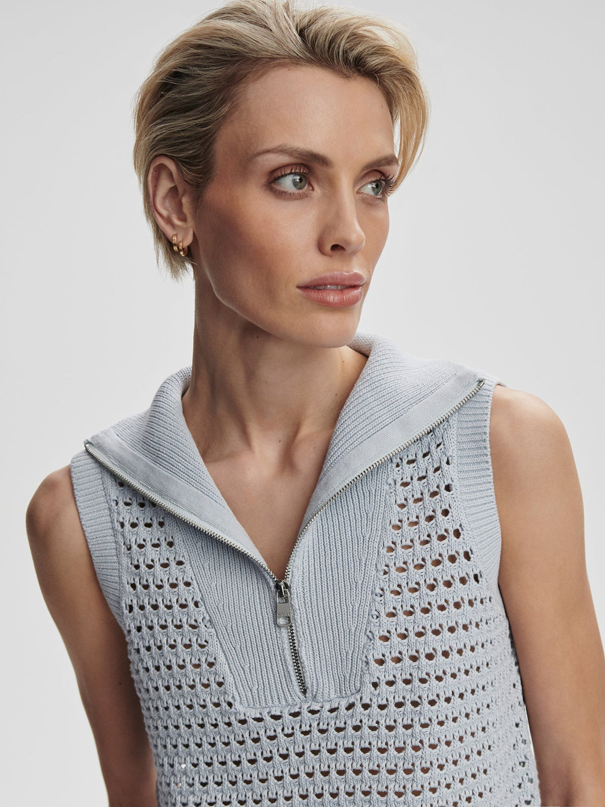 Bains Half-Zip Tank | VARLEY US Plein Blue - Varley