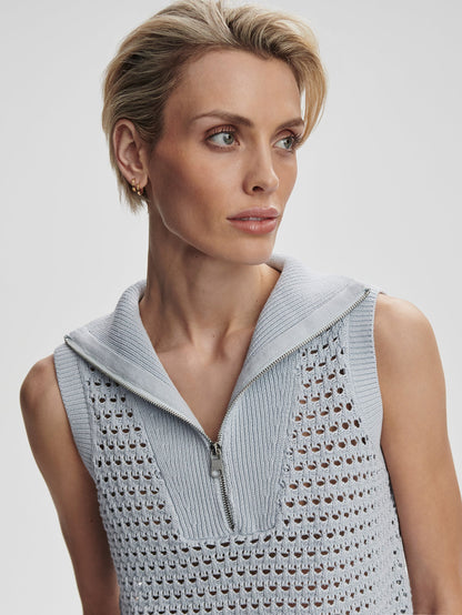 Bains Half-Zip Tank | VARLEY US Plein Blue - Varley