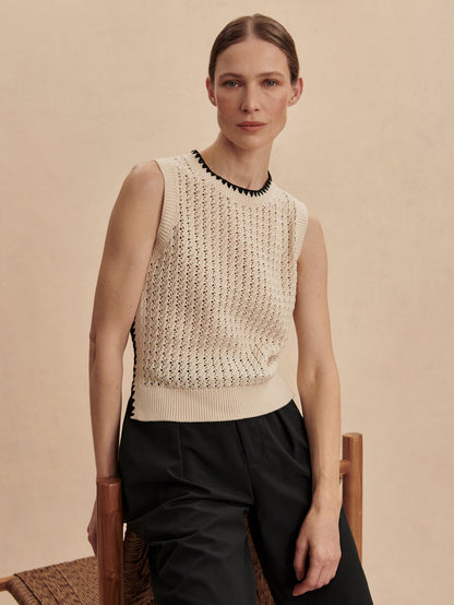 Delaney Knit Vest | VARLEY US Birch - Varley