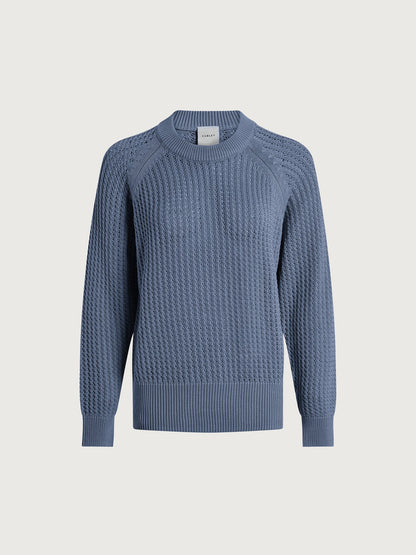 Clay Knit Sweat | VARLEY US Rain Blue - Varley