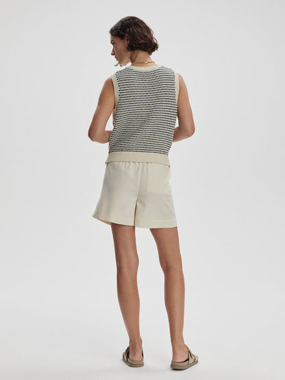 Knowles Textured Knit Vest Birch Multi Stitch - Varley