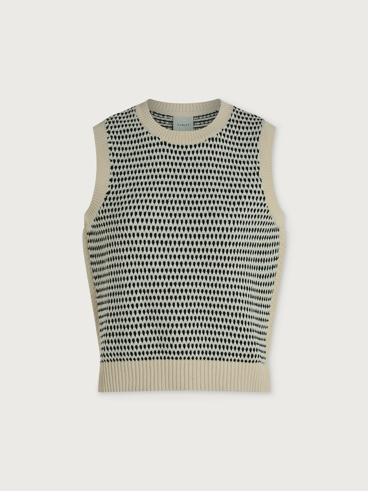 Knowles Textured Knit Vest Birch Multi Stitch - Varley