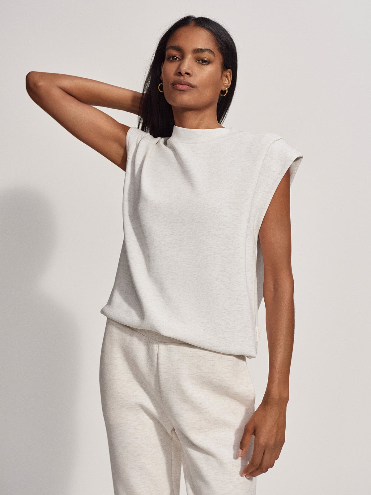 Otis Sleeveless Sweat | VARLEY US Ivory Marl - Varley
