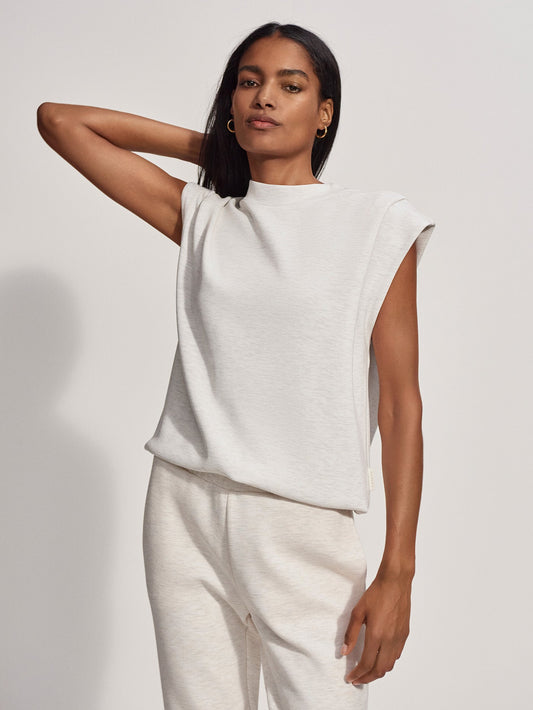 Otis Sleeveless Sweat | VARLEY US Ivory Marl - Varley