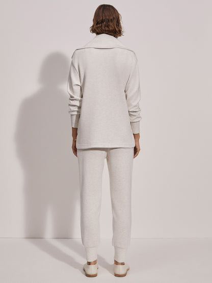 Raleigh Zip-Through Sweat | VARLEY US Ivory Marl - Varley