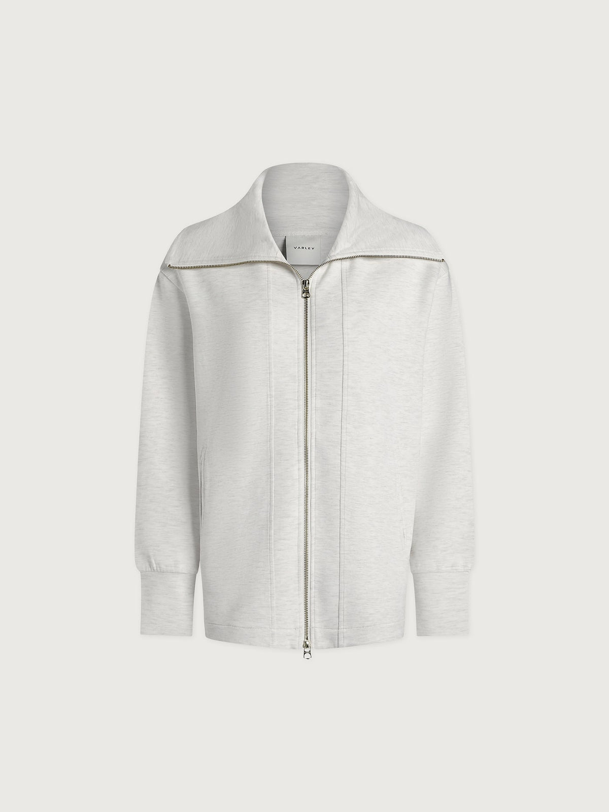 Raleigh Zip-Through Sweat | VARLEY US Ivory Marl - Varley