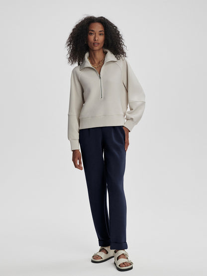 Milano Half Zip Sweat 2.0 Silver Grey/ Snow White - Varley