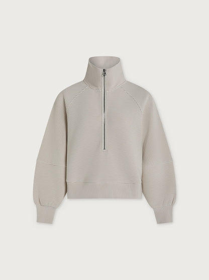 Milano Half Zip Sweat 2.0 Silver Grey/ Snow White - Varley