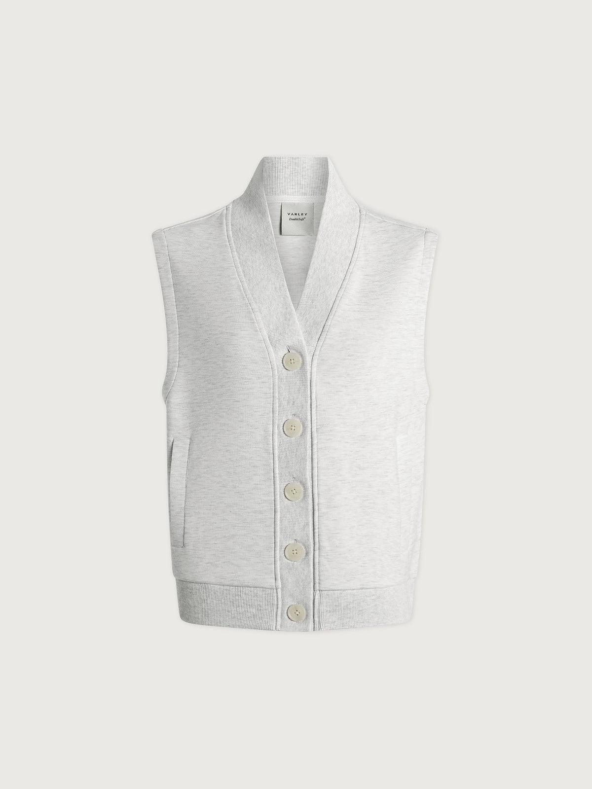 Vicky Button Gilet Ivory Marl - Varley