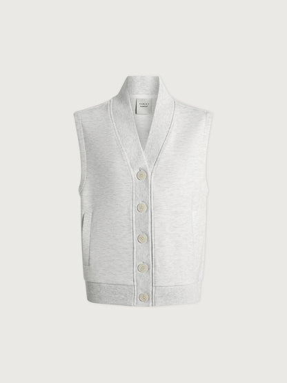 Vicky Button Gilet Ivory Marl - Varley