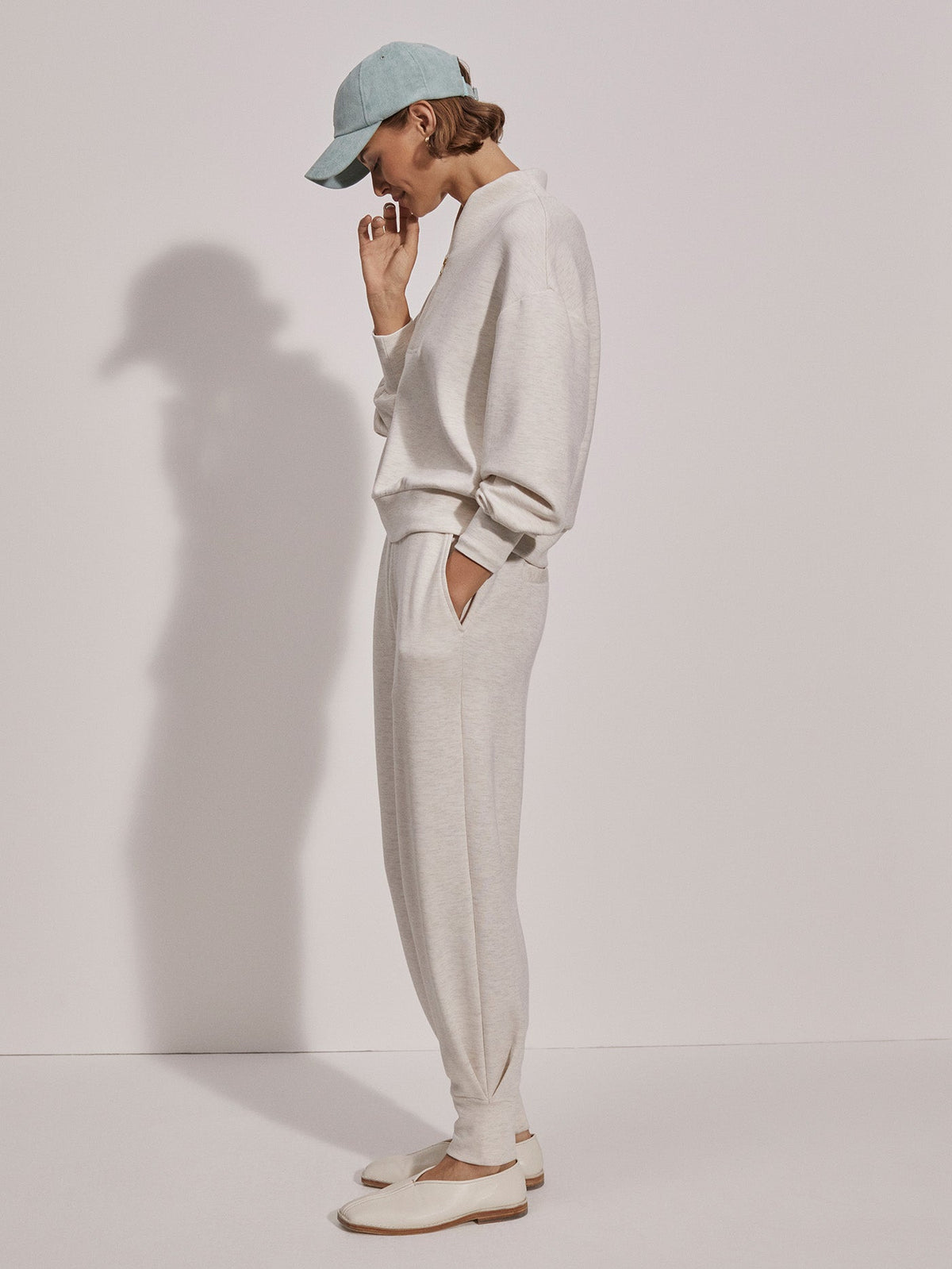 The Relaxed Pant 27.5 | VARLEY US Ivory Marl - Varley