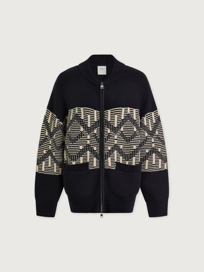 Linnea Fairisle Knit Jacket Black - Varley