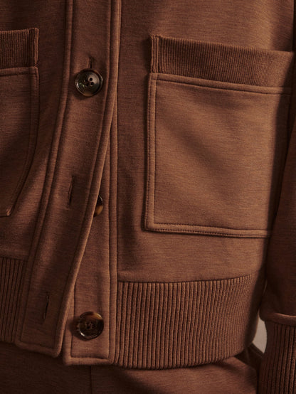 Sabrina Button Through Sweat Golden Bronze Marl - Varley