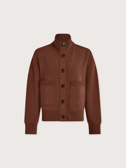 Sabrina Button Through Sweat Golden Bronze Marl - Varley