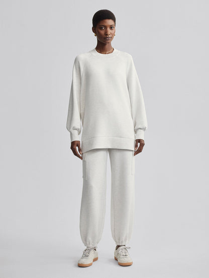 Nicole Boyfriend Sweat Ivory Marl - Varley