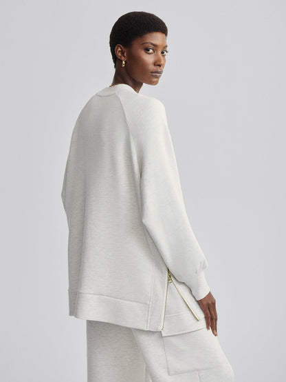 Nicole Boyfriend Sweat Ivory Marl - Varley