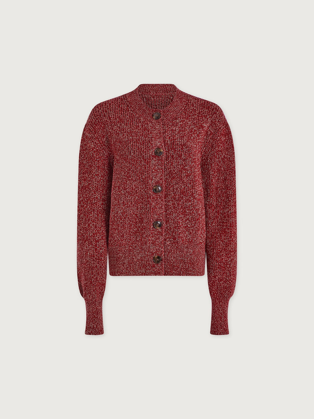 Patricia Rib Cardigan Red Flecked - Varley
