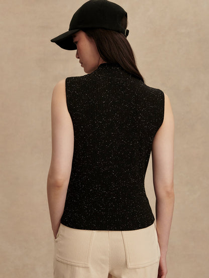 Camille Fitted Tank Black/ Egret - Varley