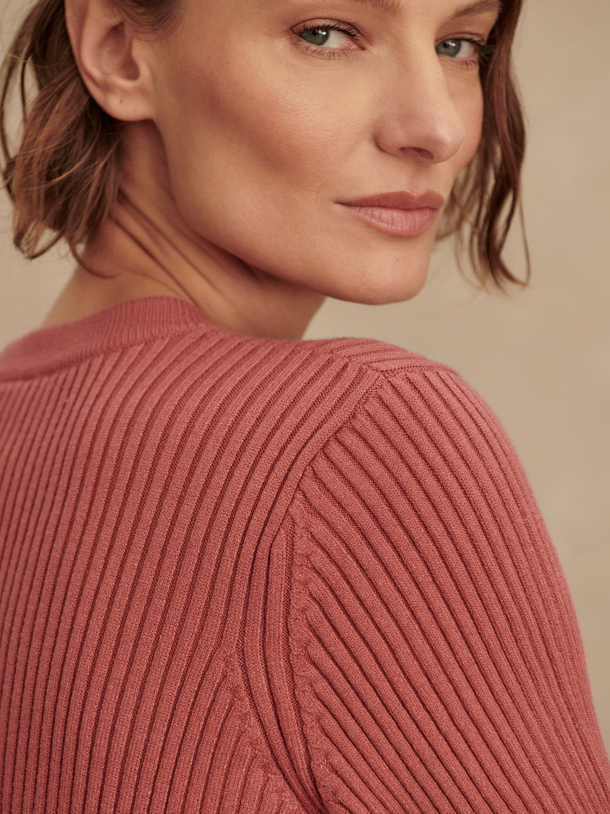 Micha Short Sleeve Cardigan Mauvewood - Varley