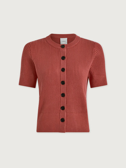 Micha Short Sleeve Cardigan Mauvewood - Varley