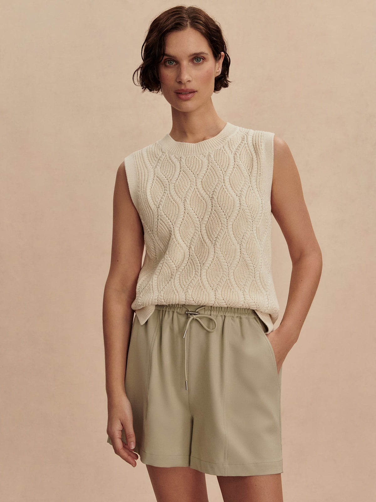 Teller Longline Knit Tank Birch - Varley
