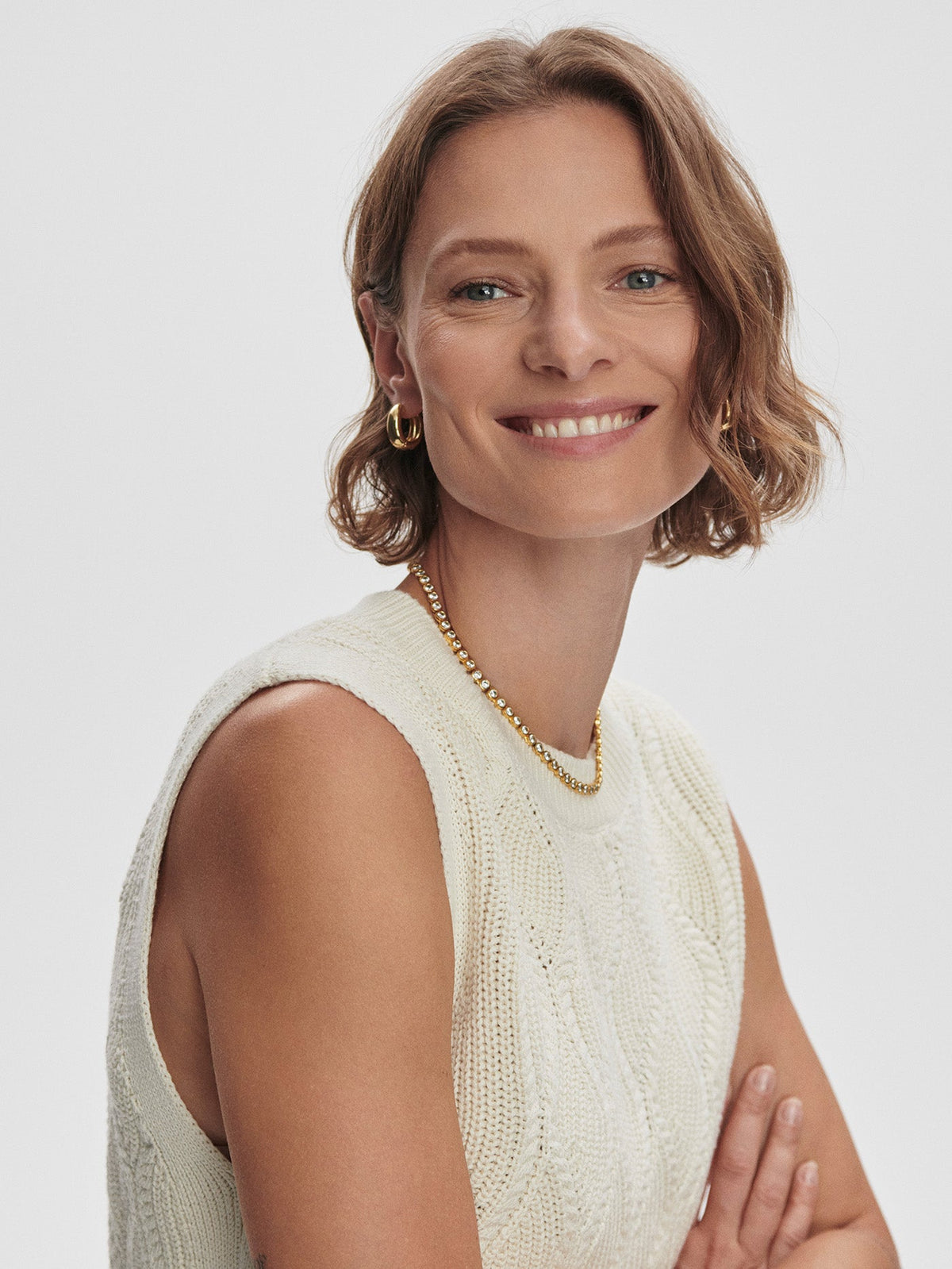 Teller Longline Knit Tank Birch - Varley