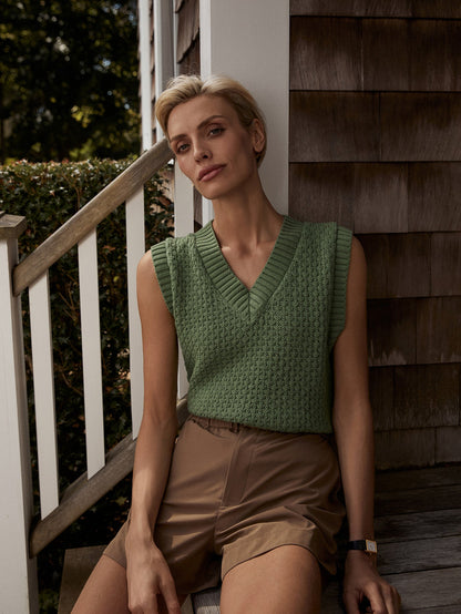 Antonella Knit Vest English Ivy - Varley
