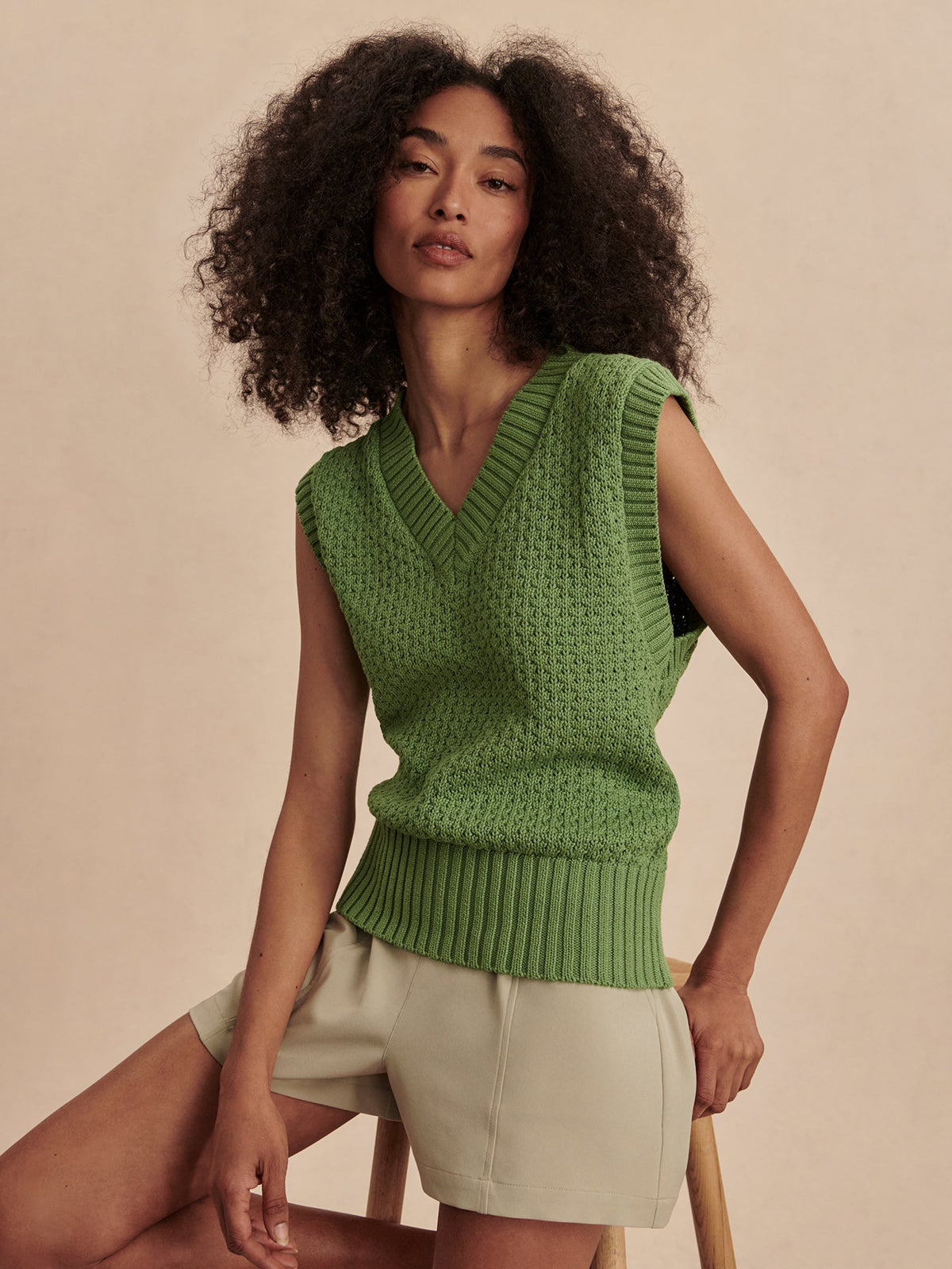 Antonella Knit Vest English Ivy - Varley