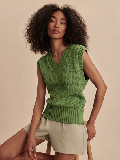 Antonella Knit Vest English Ivy - Varley
