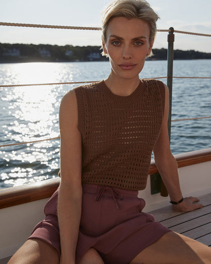 Darin Longline Knit Tank | VARLEY US Cocoa Dust - Varley