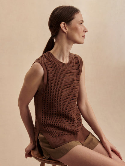 Darin Longline Knit Tank | VARLEY US Cocoa Dust - Varley