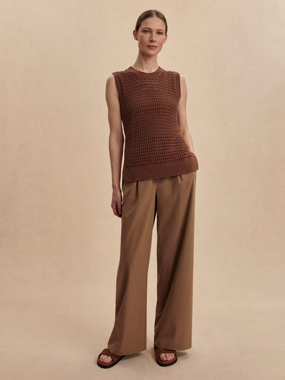 Darin Longline Knit Tank | VARLEY US Cocoa Dust - Varley
