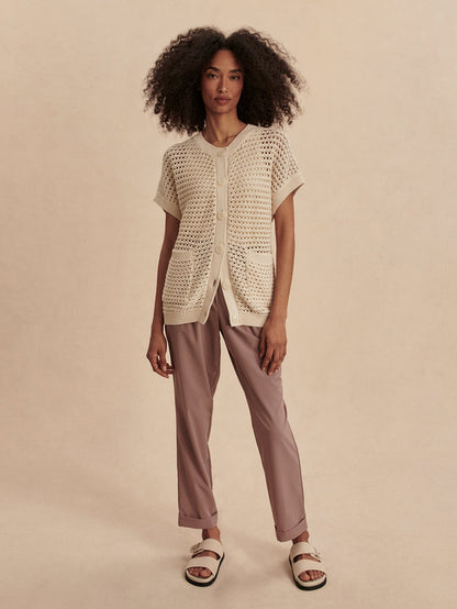 Sidra Dropped Sleeve Cardigan Birch - Varley