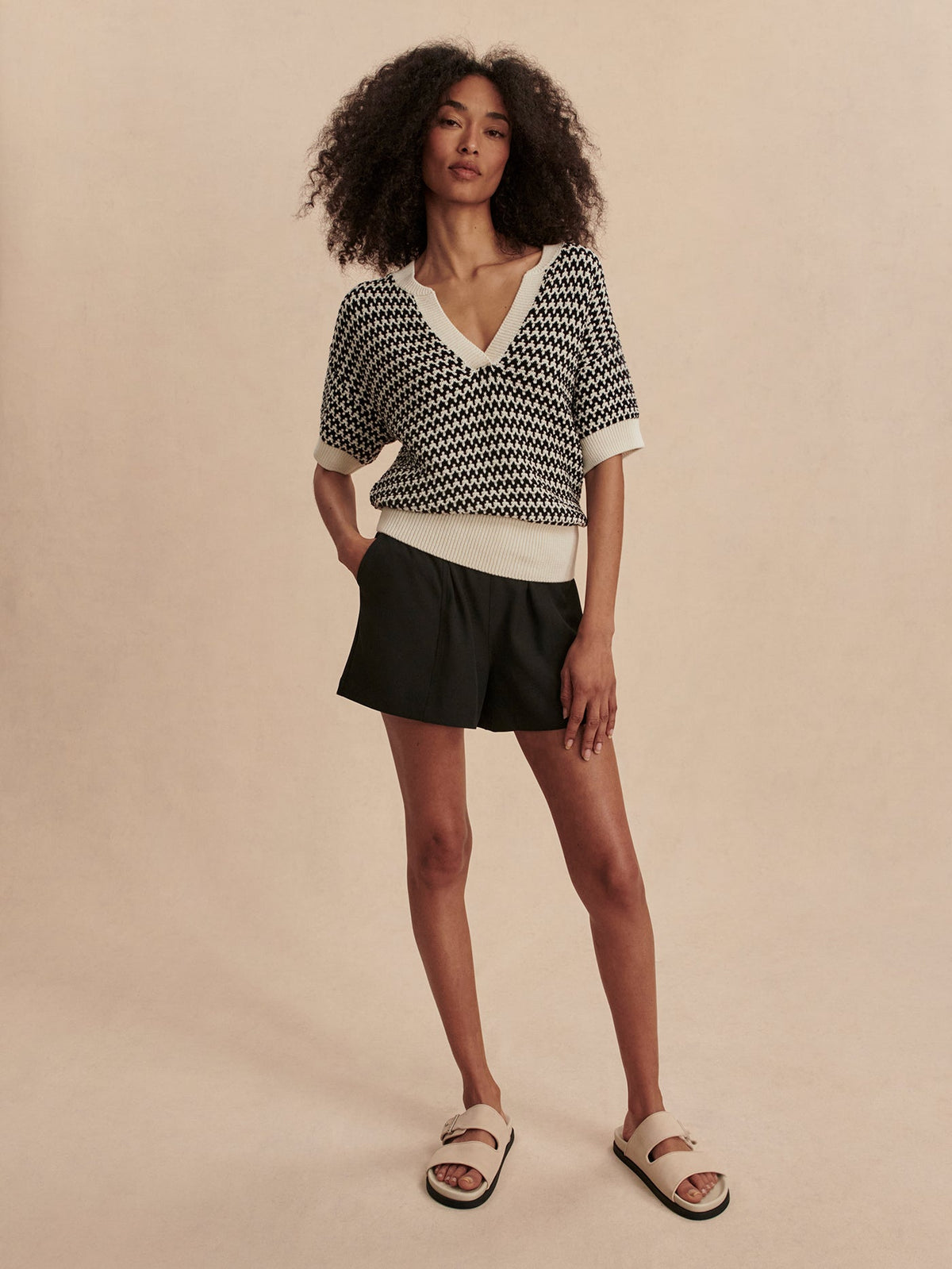 Dora Knit Top Egret - Varley