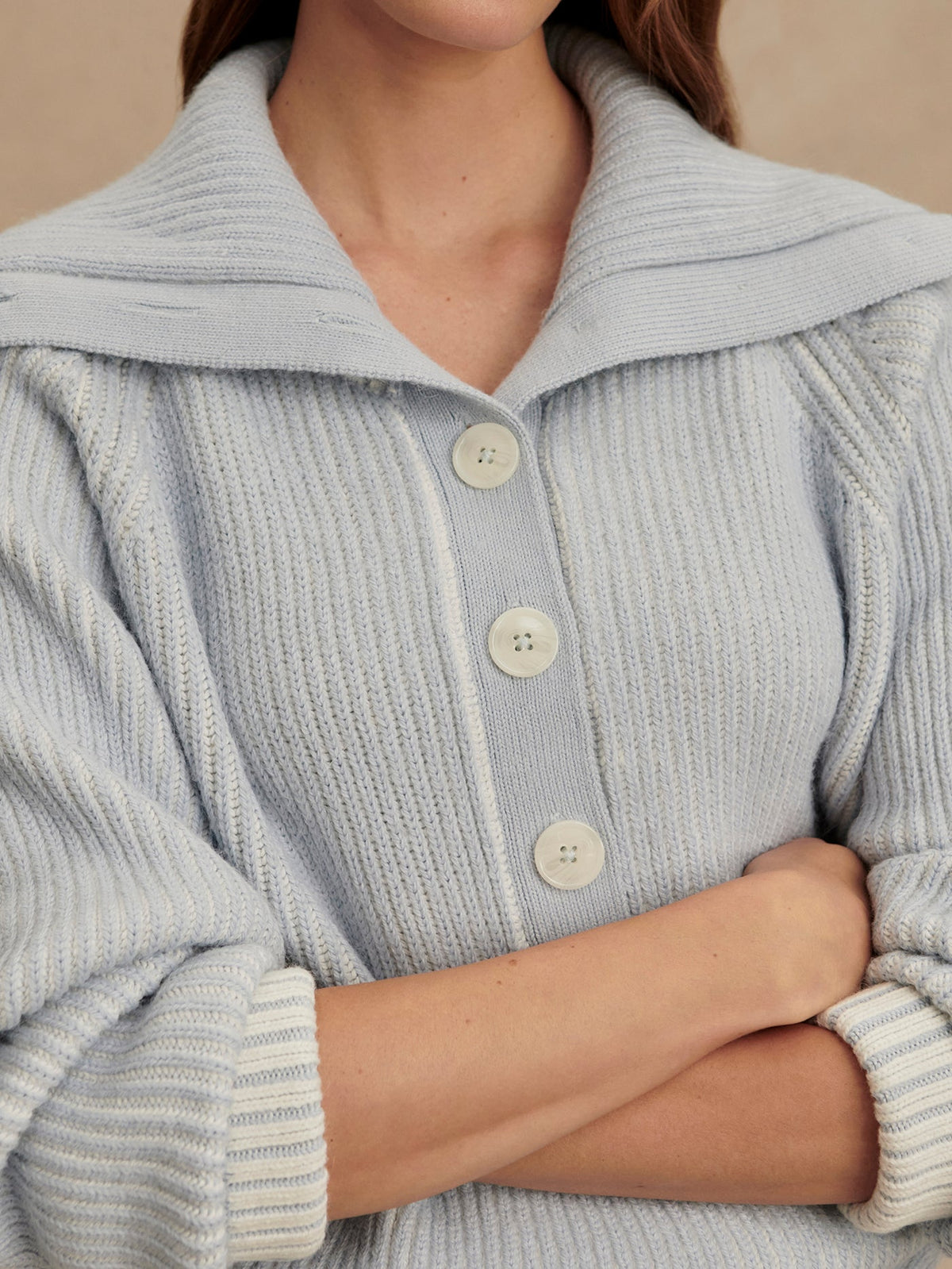 Filey Plated Sweater Mist Blue - Varley